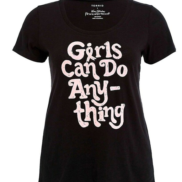 torrid Tops - Torrid 3X T-Shirt Tee Top "Girls Can Do Anything"